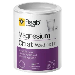 Raab Vitalfood Magnesiumcitrat Waldfrucht Pulver, 200 g