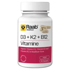Raab Vitalfood Vitamin D3 K2 B12 Kapseln, 60 St