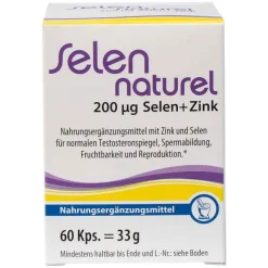 Selennaturel 200 µg + Zink Kapseln, 60 St