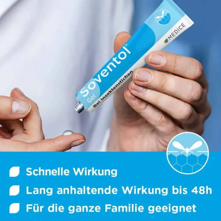 Soventol Gel bei Insektenstichen und Juckreiz auf der Haut, 50 g