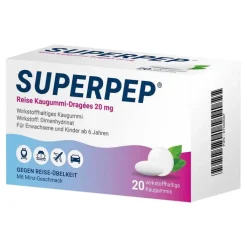 SUPERPEP® Reise Kaugummi-Dragées, 20 St