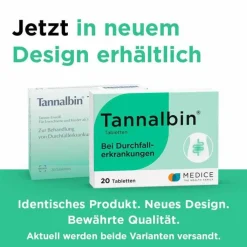 Tannalbin® Tabletten bei Durchfallerkrankungen, 20 St