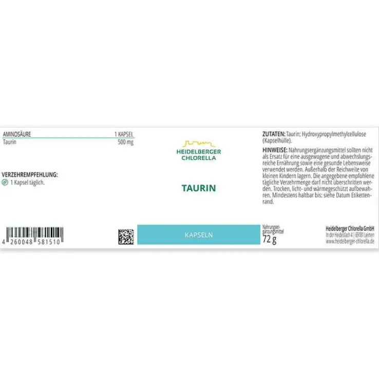 Taurin Kapseln, 120 St