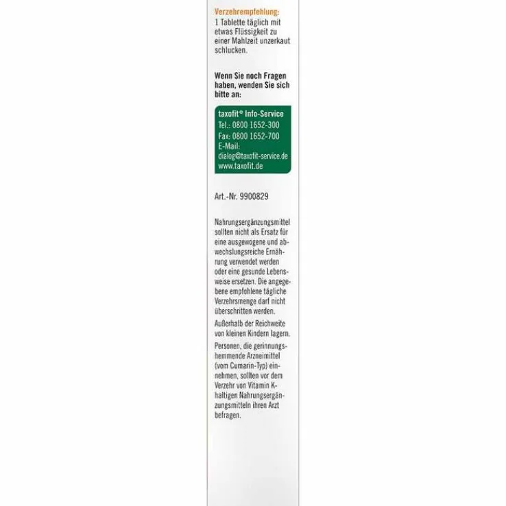 Taxofit Calcium 950 + D3 + K Tabletten, 30 St