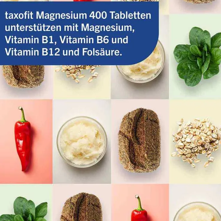 Taxofit Magnesium 400 + B1 + B6 + B12 + Folsäure Tabletten, 45 St
