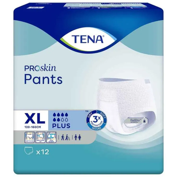 TENA Pants Plus XL Einweghosen bei Inkontinenz, 12 St