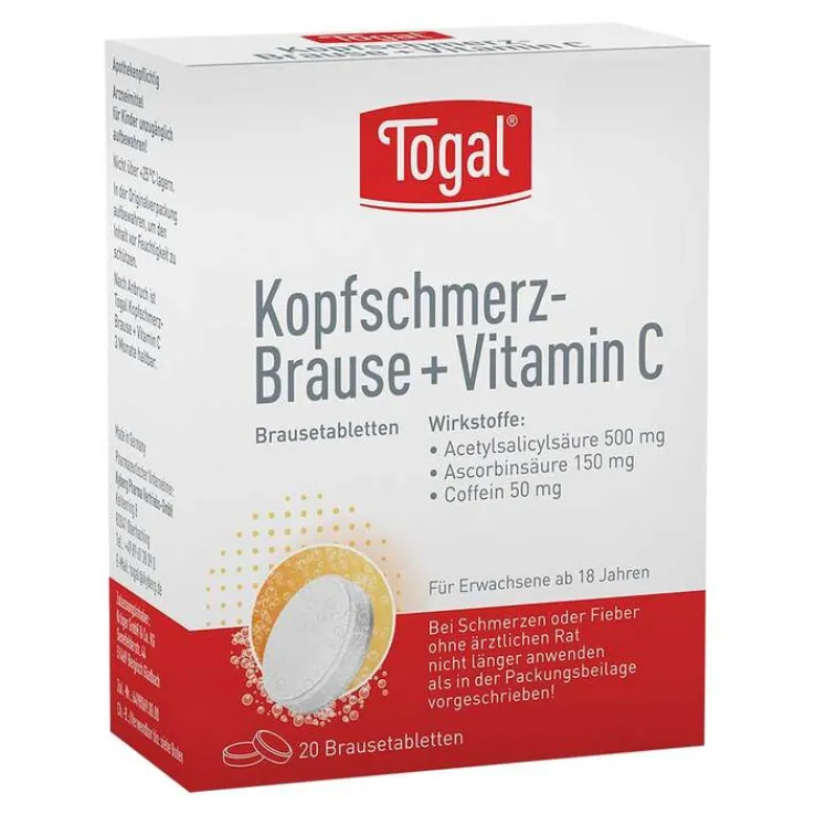 Togal® Kopfschmerz-Brause + Vitamin C, 20 St