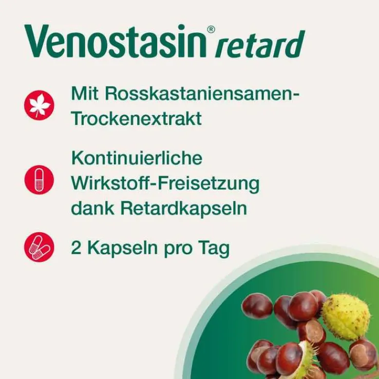 Venostasin® retard Kapseln mit Rosskastaniensamen-Trockenextrakt, 100 St