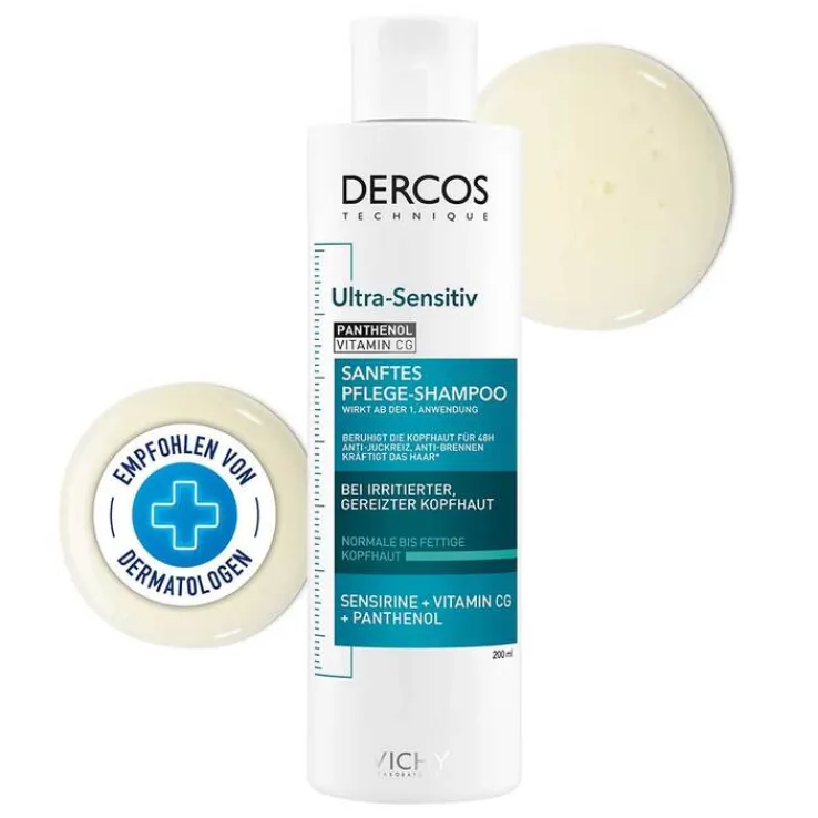 Vichy Dercos Ultra-Sensitiv Shampoo für fettige Haut, 200 ml