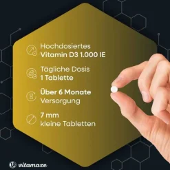 Vitamin D3 1.000 I.E. daily vegetarisch Tabletten, 200 St