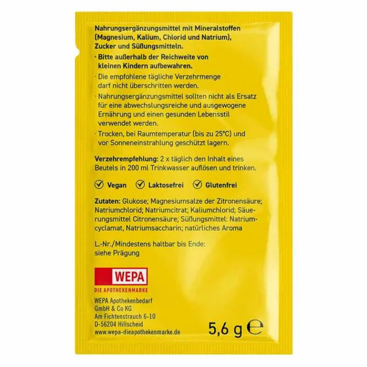 Wepa Elektrolyte Pulver Zitrone, 20X5.6 g