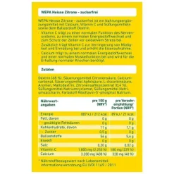 Wepa heiße Zitrone + Vitamin C + Calcium zuckerfrei Pulver, 10X10 g