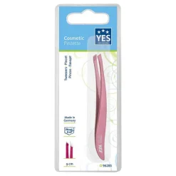 Yes Pinzette 9 cm schräg rostfrei Fashion Zetty rot, 1 St
