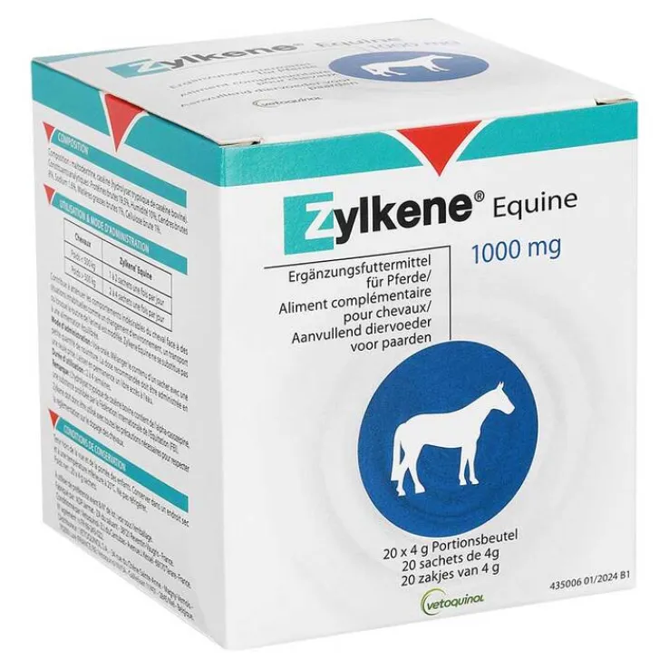 Zylkene Equine Ergänzungs-Futtermittel Pulver für Pferde, 20X4 g